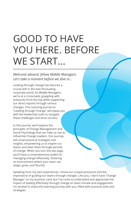 [Learning & Reflection Journal] Lead through Change