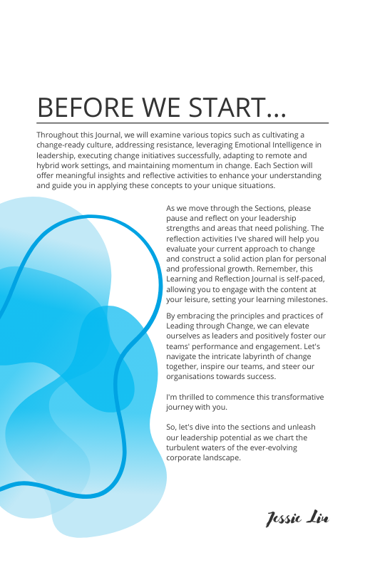 [Learning & Reflection Journal] Lead through Change